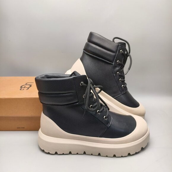 UGG Womens Black Thick-Sole Martin Boots - Picture 5 of 7